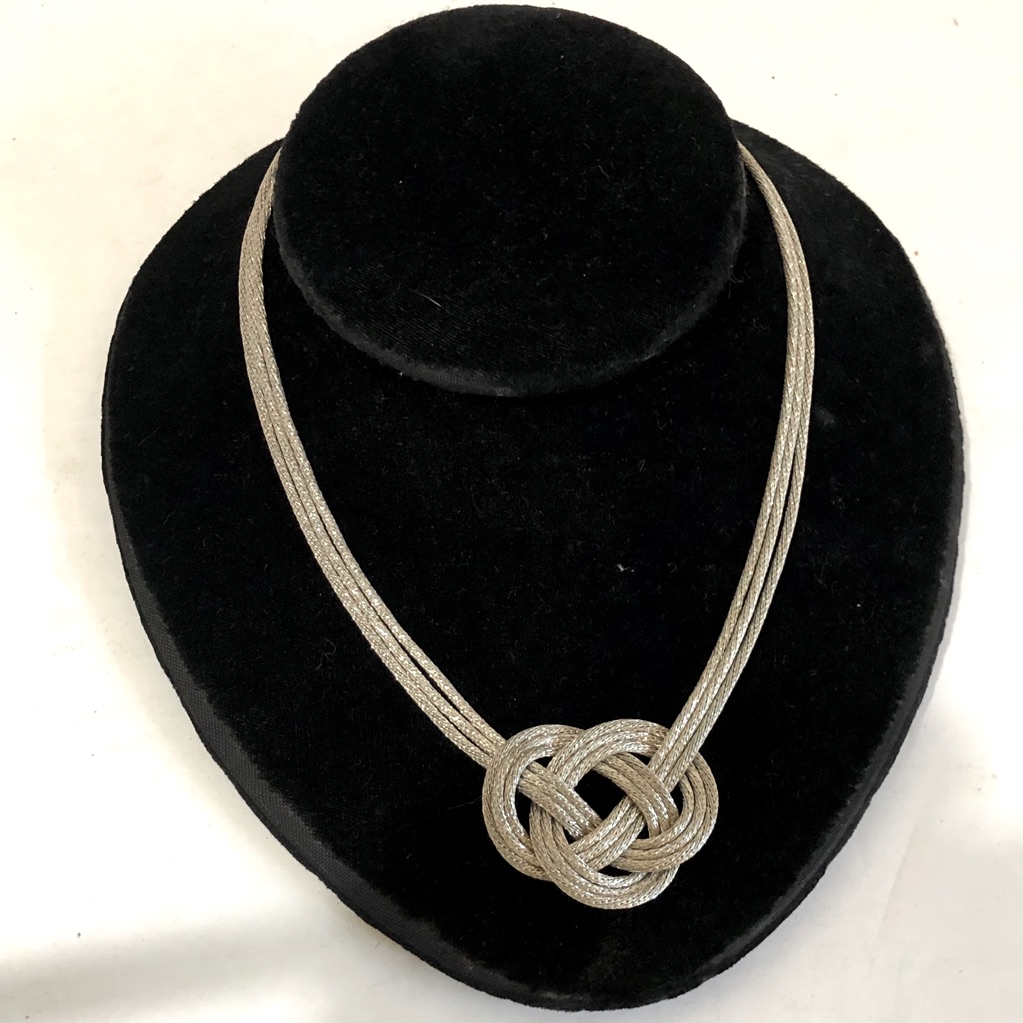 Sterling Silver Signed Dyadema Celtic Knot Necklace 149$